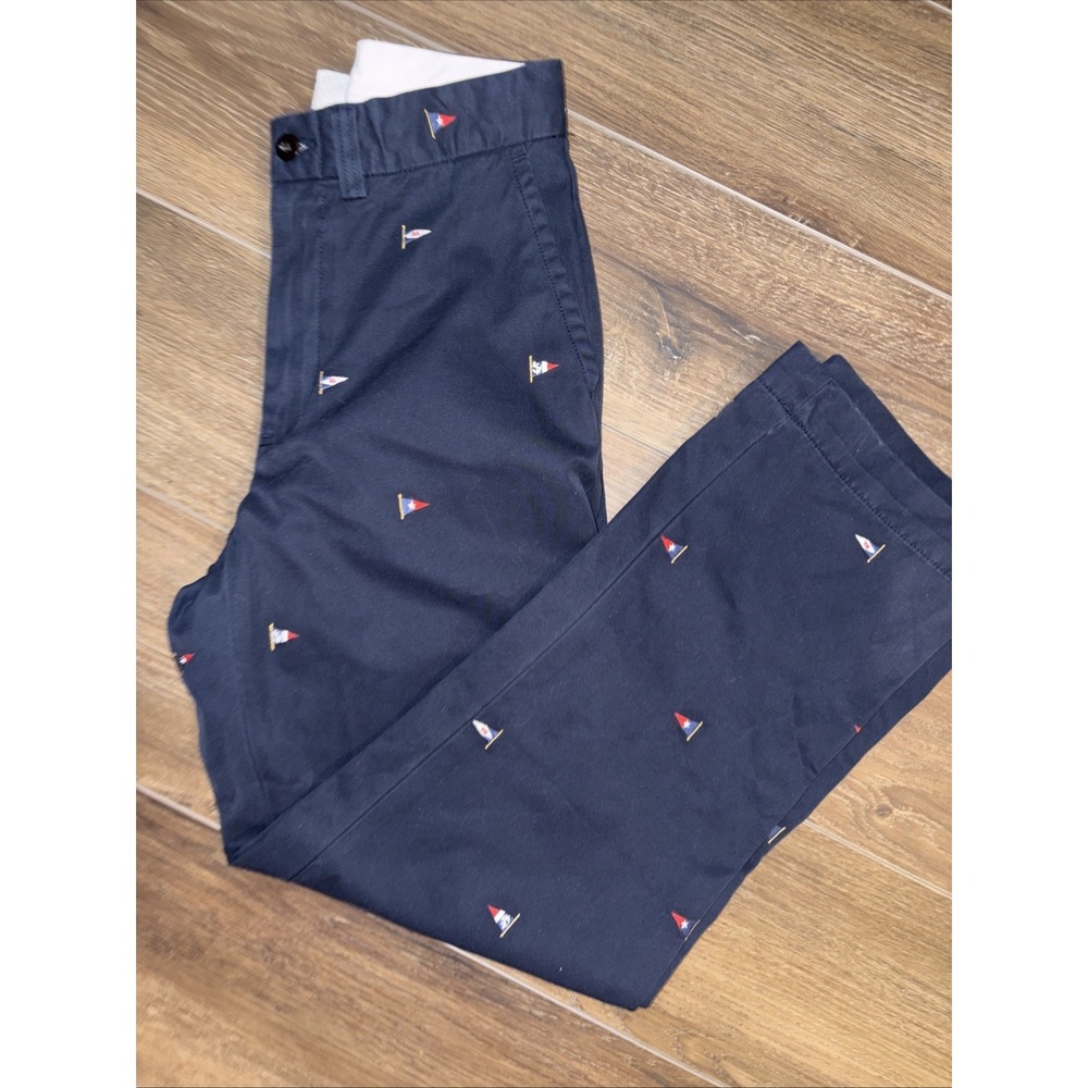 Polo Ralph Lauren Men's 32x30 Navy Chino Pants Nautical Flag Embroidered Sailing